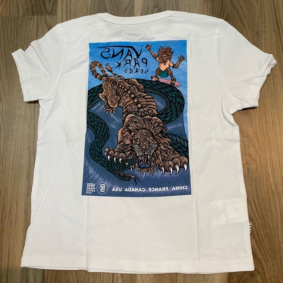 Vans Park Series Tiger Short Sleeve Baby Tee T-Shirt - Picture 3 of 9